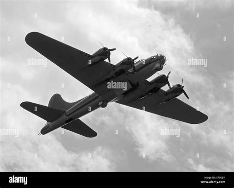 World War Ii Era Heavy Bomber On A Mission B 17 Flying Fortress Stock