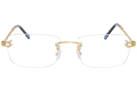 fred fg50002u 030 men s eyeglasses shiny endura gold rimless optical frame 56mm