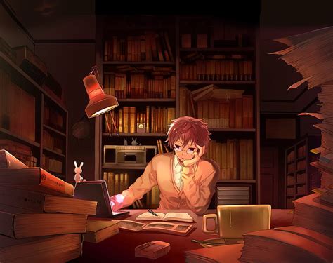 Anime Boy Studying Posted By Ryan Tremblay Hd Wallpaper Pxfuel