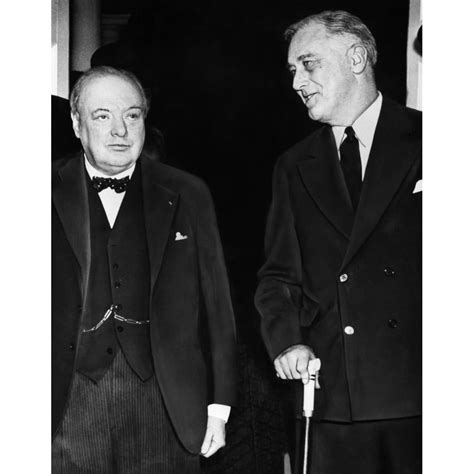 World War Ii British Prime Minister Winston Churchill And Us President Franklin Delano