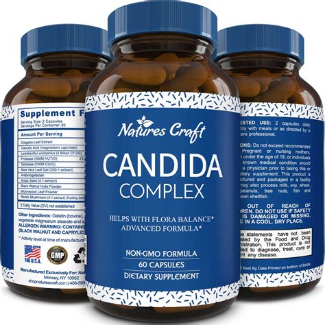 Best Candida Cleanse Detox Pills Probiotics Supplement Fight Yeast
