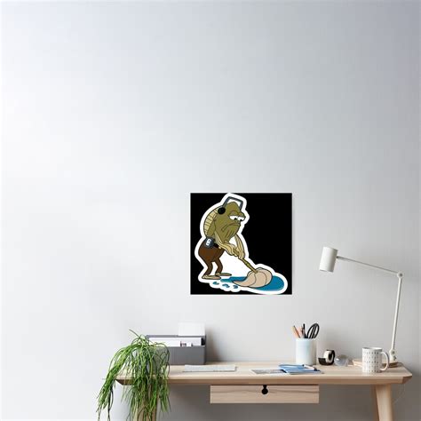 Fred The Fish Mopping Meme Poster By Elombs46011 Redbubble
