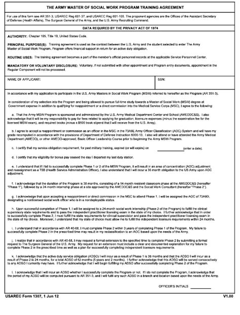 Usarec Form 1307 Fill Out Sign Online And Download Fillable Pdf