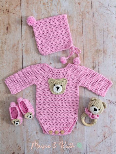 Crochet Baby Onesie Pattern The Little Logan Romper Maisie And Ruth