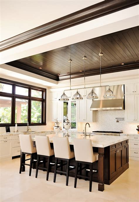 The wooden roof creates a warm feeling in the room. 20 Amazing Transitional Kitchen Designs For Your Home ...