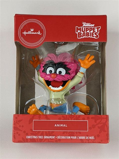 Hallmark Disney Junior Muppet Babies Animal Christmas Ornament Red Box