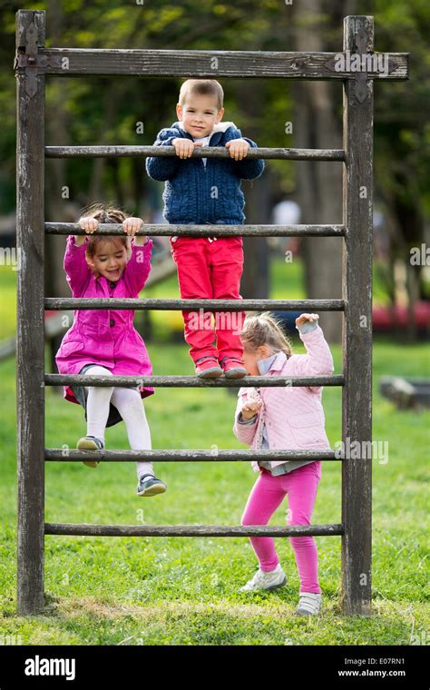 Kids At Playground Stock Photo Alamy