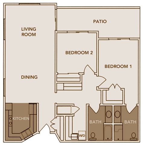 2 Bedroom 2 Bath Floor Plans Scandinavian House Design