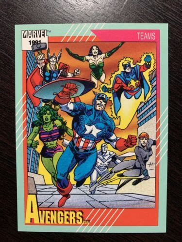 Avengers Marvel 1991 Team Picture Comic Trading Card 151 Ebay