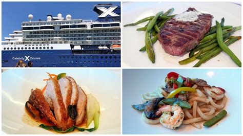 celebrity cruises food lunch and menus at main dining room and spa cafe 4k youtube