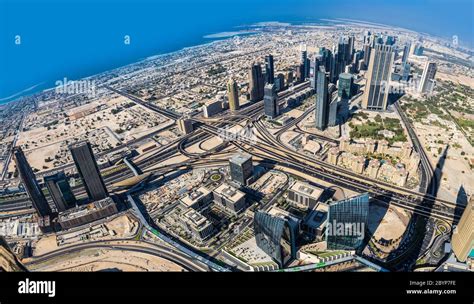 Dubai Downtown East United Arab Emirates Architecture Aerial View