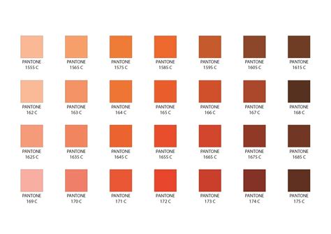 Pantone Color Chart Orange