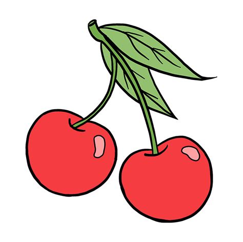 Drawing Cherry Doodle Easy Drawing Drawing Image