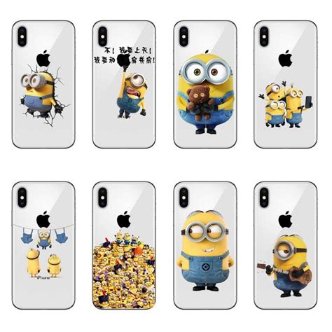 Cute Funny Despicable Me Yellow Minion Case Cover For Coque Iphone 5s 7