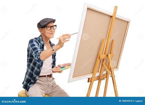 Someone Painting On Canvas