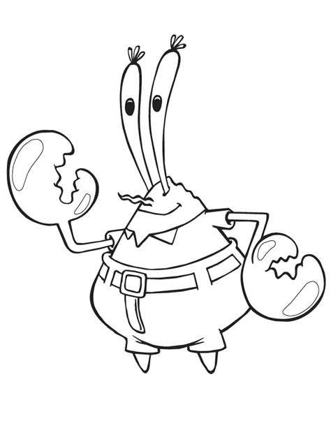 Coloring Pages Mr Krabs Clip Art Library