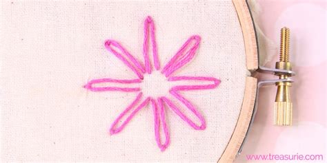 Lazy Daisy Stitch Beginner Embroidery Flowers Treasurie