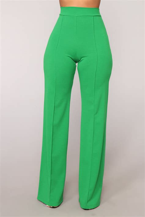 Victoria High Waisted Dress Pants Kelly Green Fashion Nova Pants