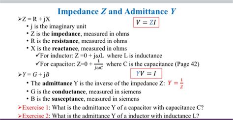 solved impedance z and admittance y z r jx v zi j is the