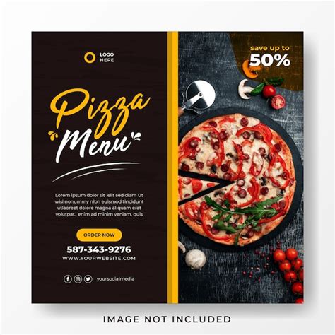 Premium Vector Pizza Food Menu Promotion Social Media Instagram Post