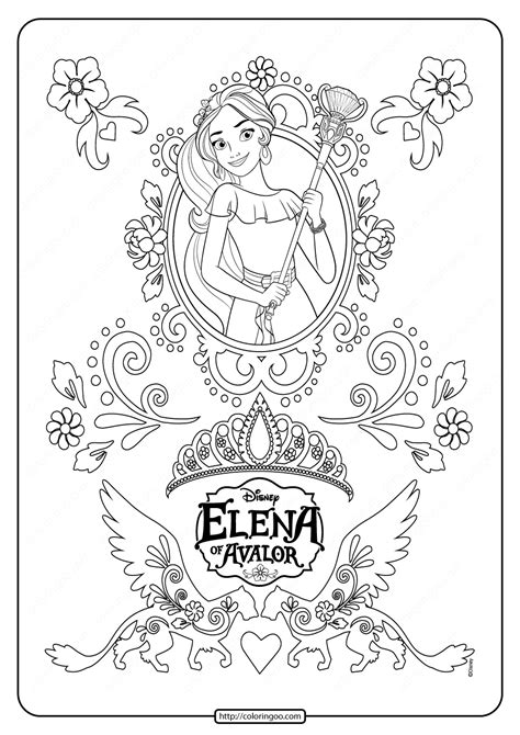 38 Disney Princess Coloring Pages Elena