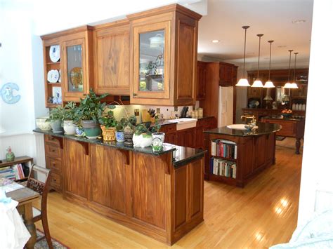 Custom Kitchen In African Mahogany Created By Rolling Hills Millwork