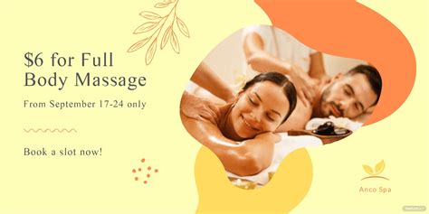 massage social media posts templates design free download