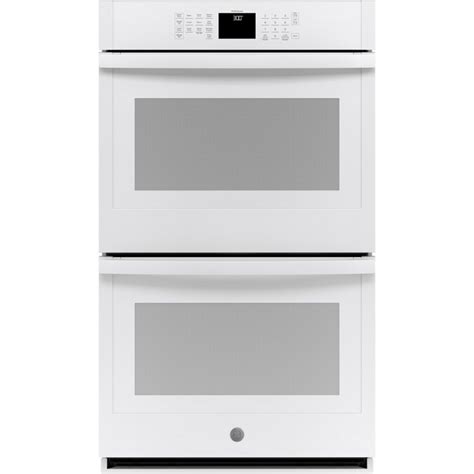 Ge Smart 30 In Self Cleaning Double Electric Wall Oven White In The