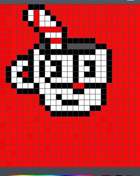 Pixel Art Of Cupheads Head Cuphead Official™ Amino