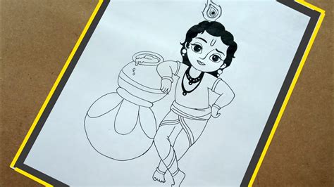 We've got 10 easy pictures for beginners to draw. Janmashtami Special/ Krishna Painting Step by Step for ...