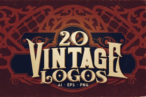 20 Vintage Logos Graphics Creative Market