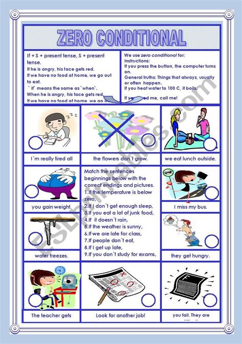 Zero Conditional 2 Pages Esl Worksheet By Freddie