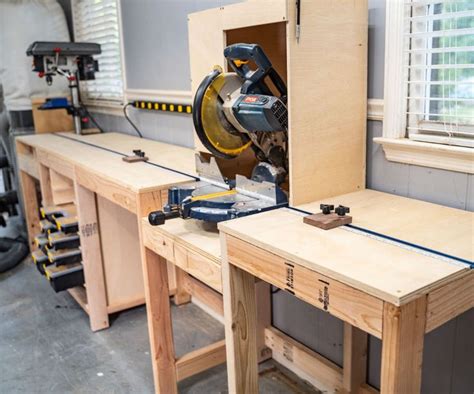 Miter Station Storage Out Of 2x4s Diy Woodworking Mitre Saw