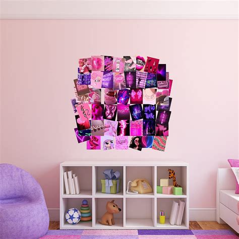 buy pink wall collage kit aesthetic picture 50 set 4x6 inch rosy collage print kit warm color