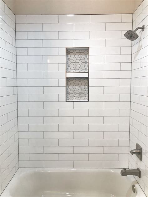 Gray Subway Tile Shower Zoeewers