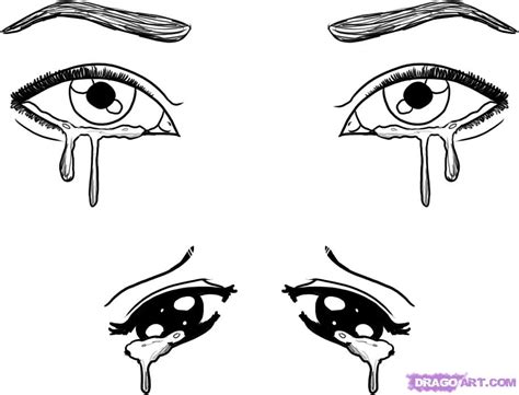 How To Draw Crying Eyes Step By Step Eyes People Free