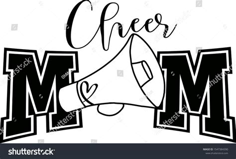 Cheer Mom Vector Saying Cheerleading Illustration Stock Vector Royalty