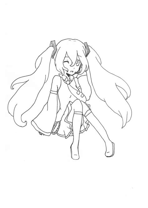 Hatsune Miku Coloring Pages for Kids | Educative Printable