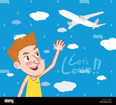 Flat Character Design Lets Leave Concept Stock Vector Image And Art Alamy