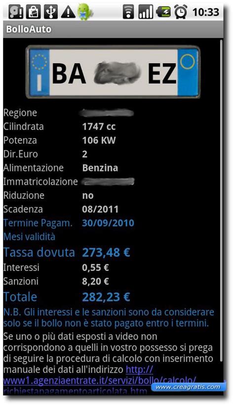 Verifica Scadenza Del Bollo Auto E Moto Su Android App Gratis