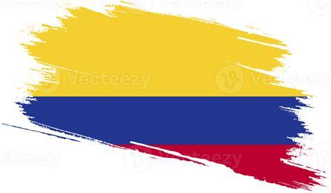 Colombia Flag With Grunge Texture 12026959 Png