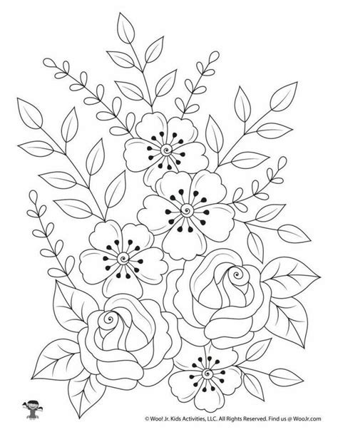 Flower Pattern Coloring Pages Printable