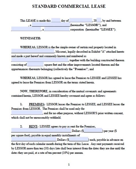 Sample Commercial Lease Agreement | gtld world congress
