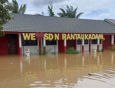 25 Sekolah Di Muratara Terendam Banjir Aktifitas Belajar Mengajar Lumpuh Total Suara Bangka