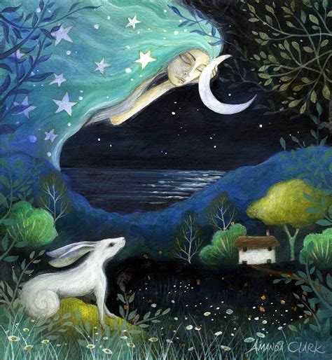 earth angels art art and illustrations by amanda clark moon dreams and fields of jade
