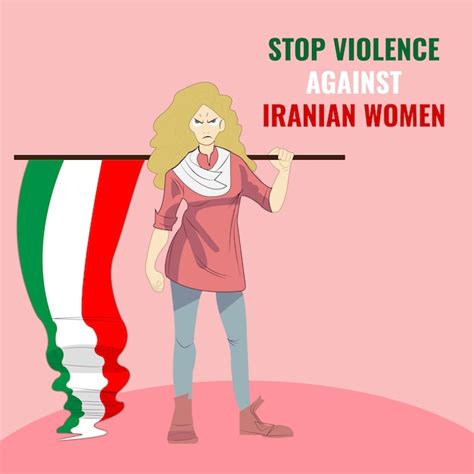 Premium Vector Hand Drawn Flat Iranian Women Protest Illustration