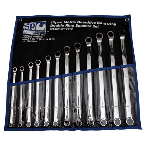 Sp Tools Sp10412 12 Piece Metric Extra Long Double Ring Geardrive