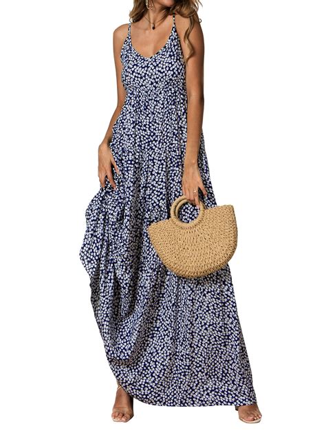 Sexy Dance Beach Floral Print Long Maxi Dresses For