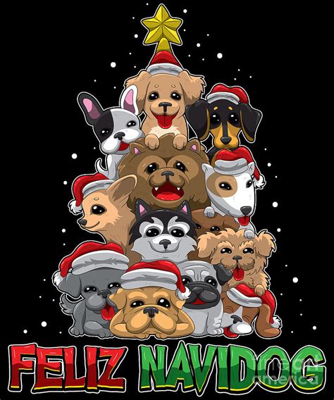 Feliz Navidog Feliz Navidad For Dog Owner Digital Art By Mister Tee