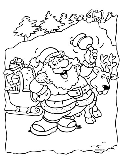 Lees hier meer informatie hierover. Kleurplaat Aardige kerstman met slee - Kleurplaten.nl ...